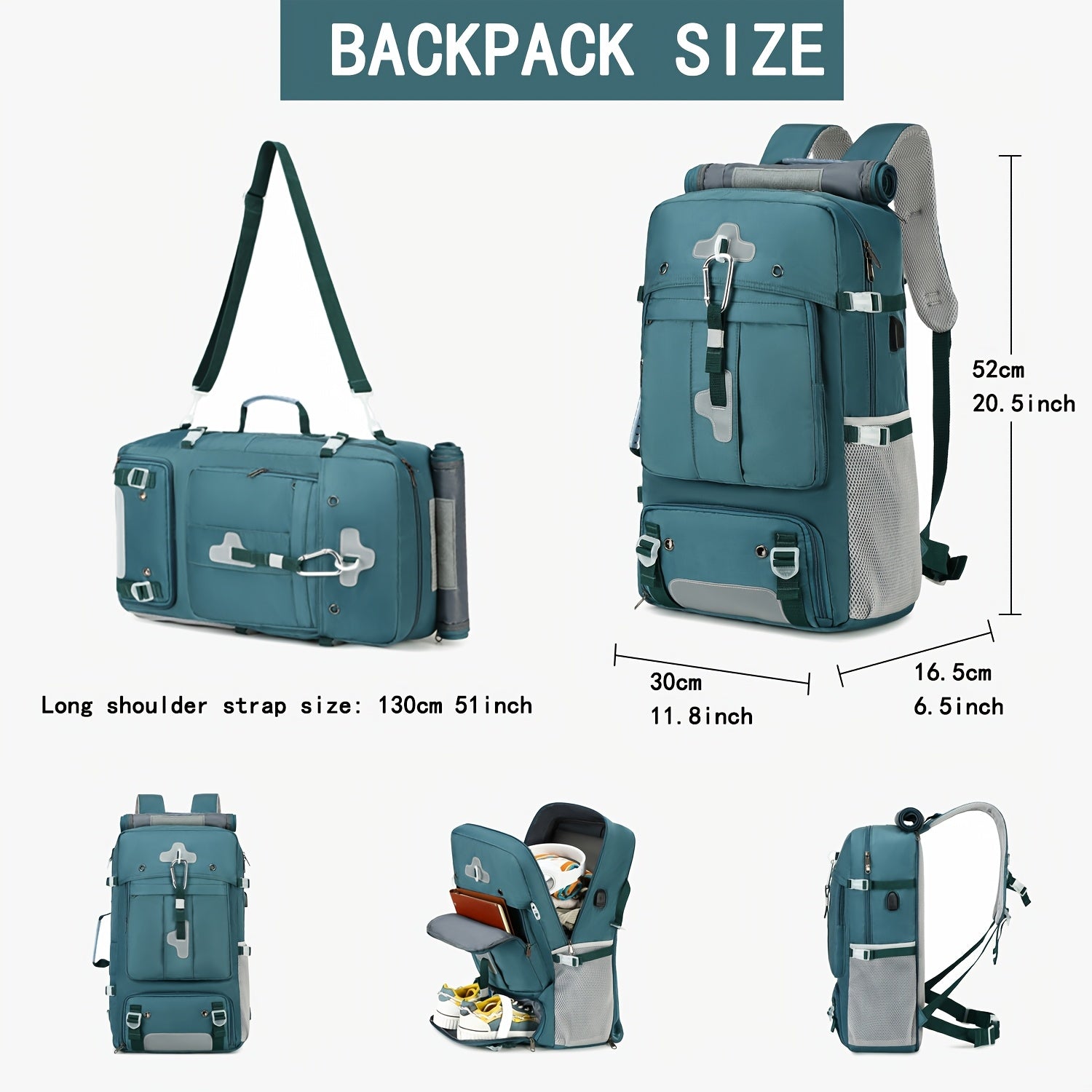 Travel Backpack, With Shoe Compartment, Casual Luggage Bag, Computer Backpack,