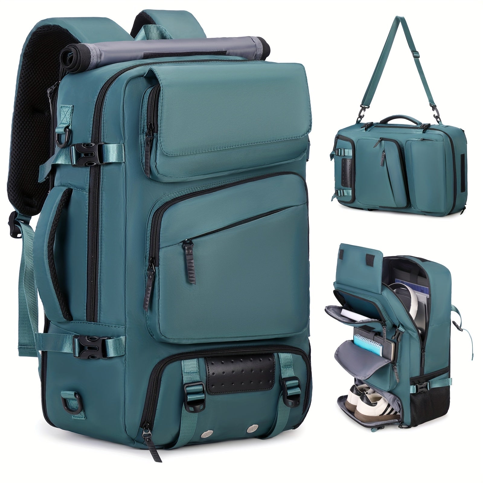 Men'S Travel Backpack, Airline Approved Carry On Backpack,  With Shoe Compartment, 17.3-inch Laptop Backpack,