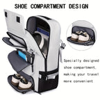 Men'S Travel Backpack, Airline Approved Carry On Backpack,  With Shoe Compartment, 17.3-inch Laptop Backpack,
