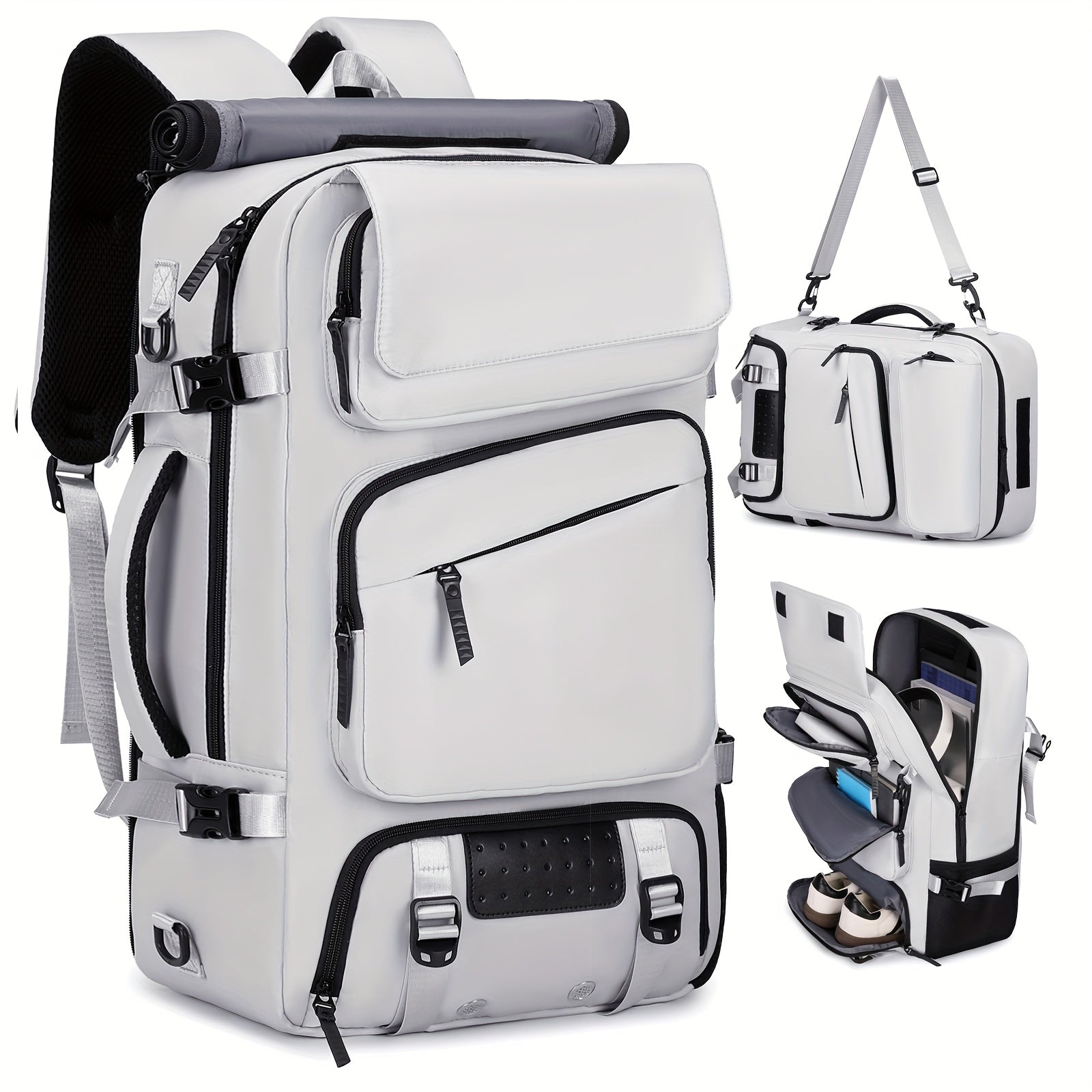 Men'S Travel Backpack, Airline Approved Carry On Backpack,  With Shoe Compartment, 17.3-inch Laptop Backpack,