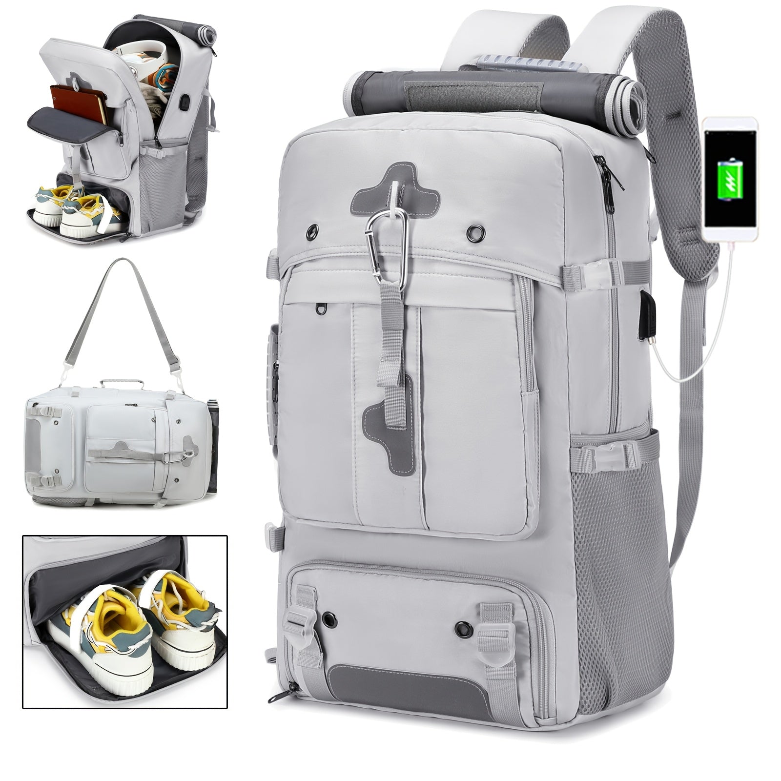 Travel Backpack, With Shoe Compartment, Casual Luggage Bag, Computer Backpack,
