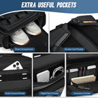 Large Travel Backpack Expandable With Shoe Storage Multilayer Luggage Bag 17.3 Laptop Waterproof