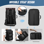 Large Travel Backpack Expandable With Shoe Storage Multilayer Luggage Bag 17.3 Laptop Waterproof