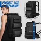Large Travel Backpack Expandable With Shoe Storage Multilayer Luggage Bag 17.3 Laptop Waterproof