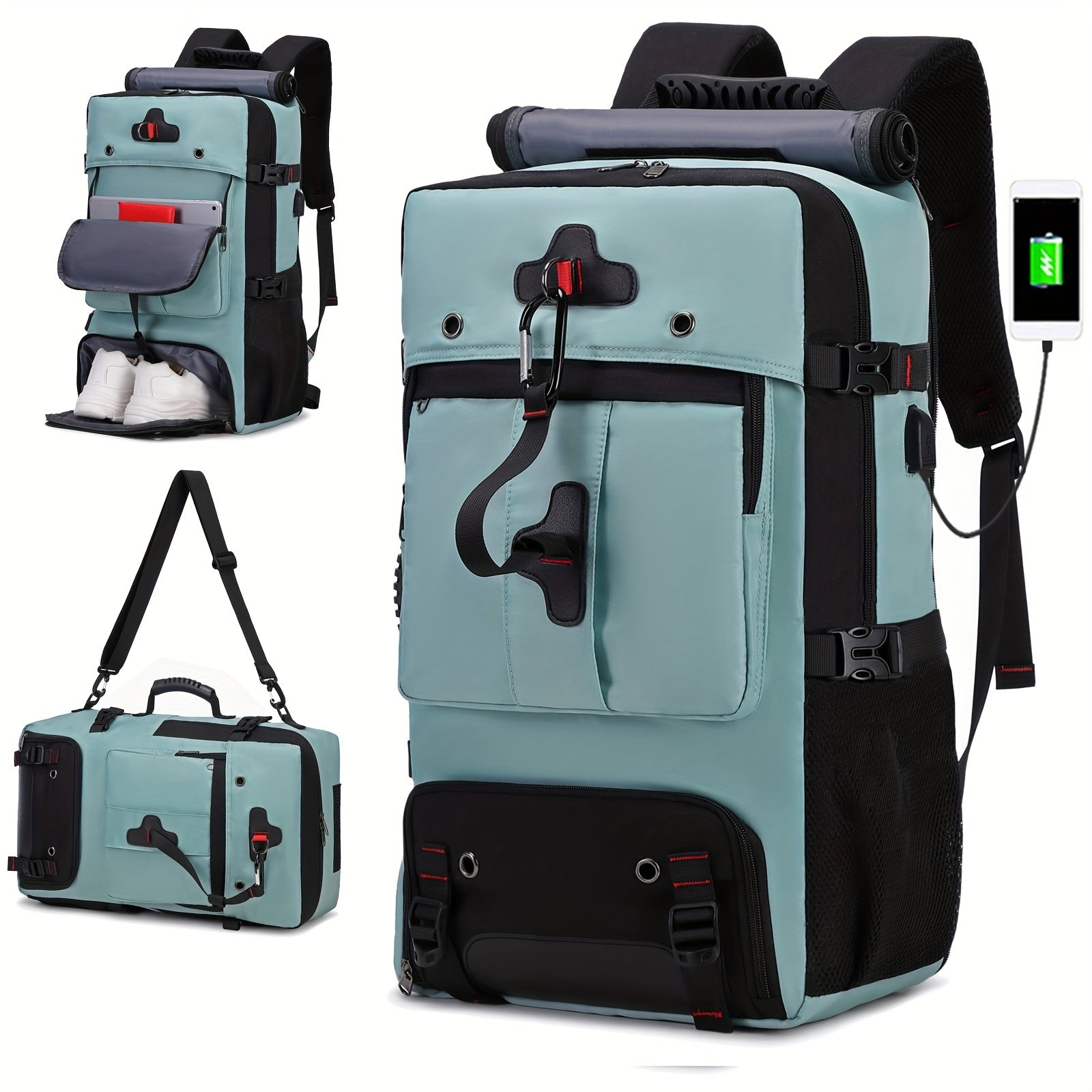 Travel Backpack, With Shoe Compartment, Casual Luggage Bag, Computer Backpack,