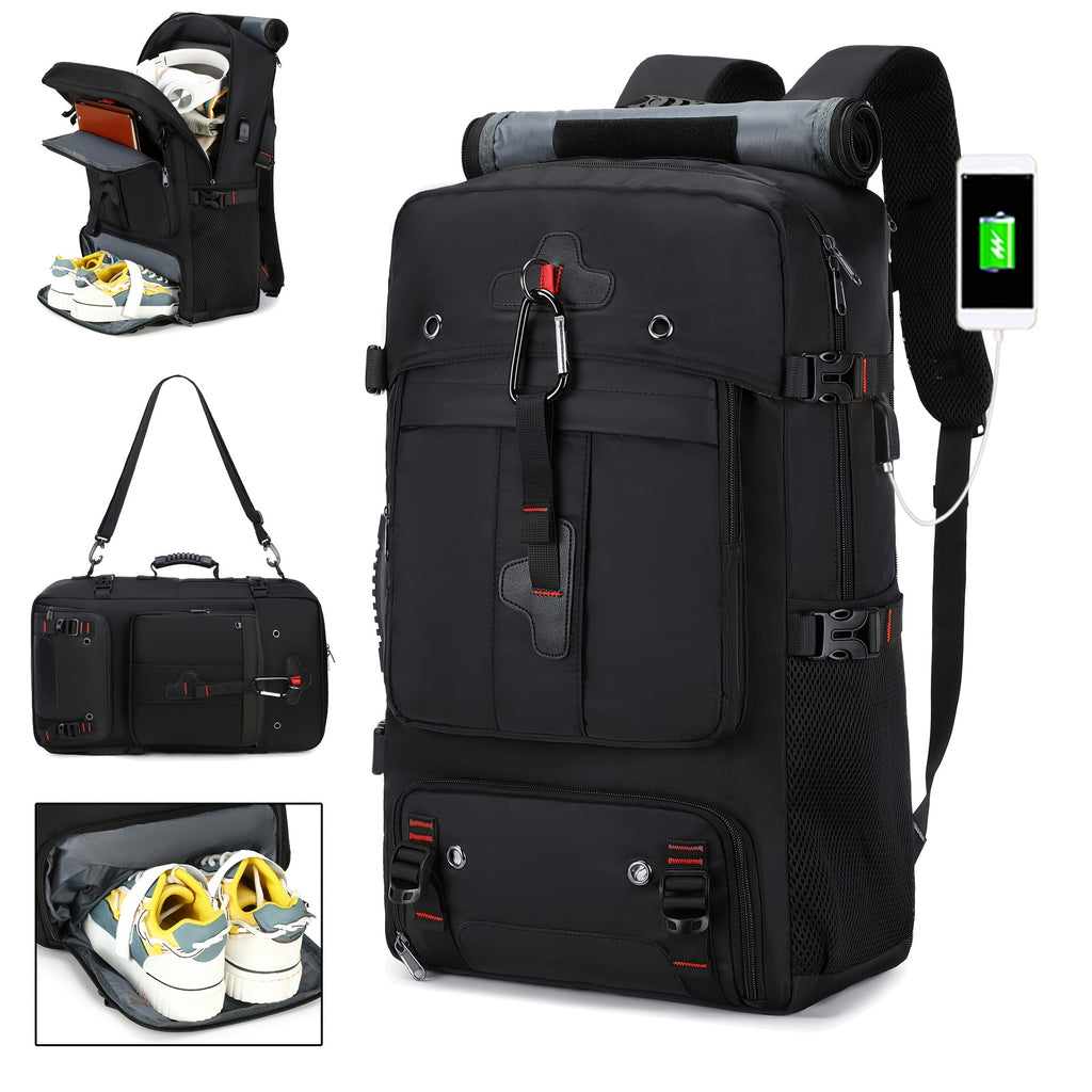Travel Backpack, With Shoe Compartment, Casual Luggage Bag, Computer Backpack,