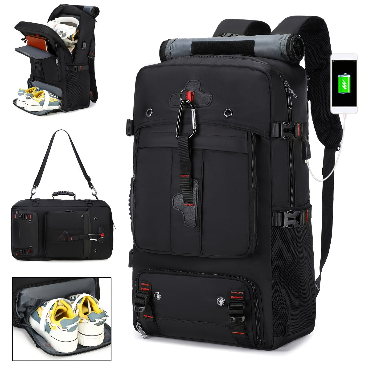 Travel Backpack, With Shoe Compartment, Casual Luggage Bag, Computer Backpack,