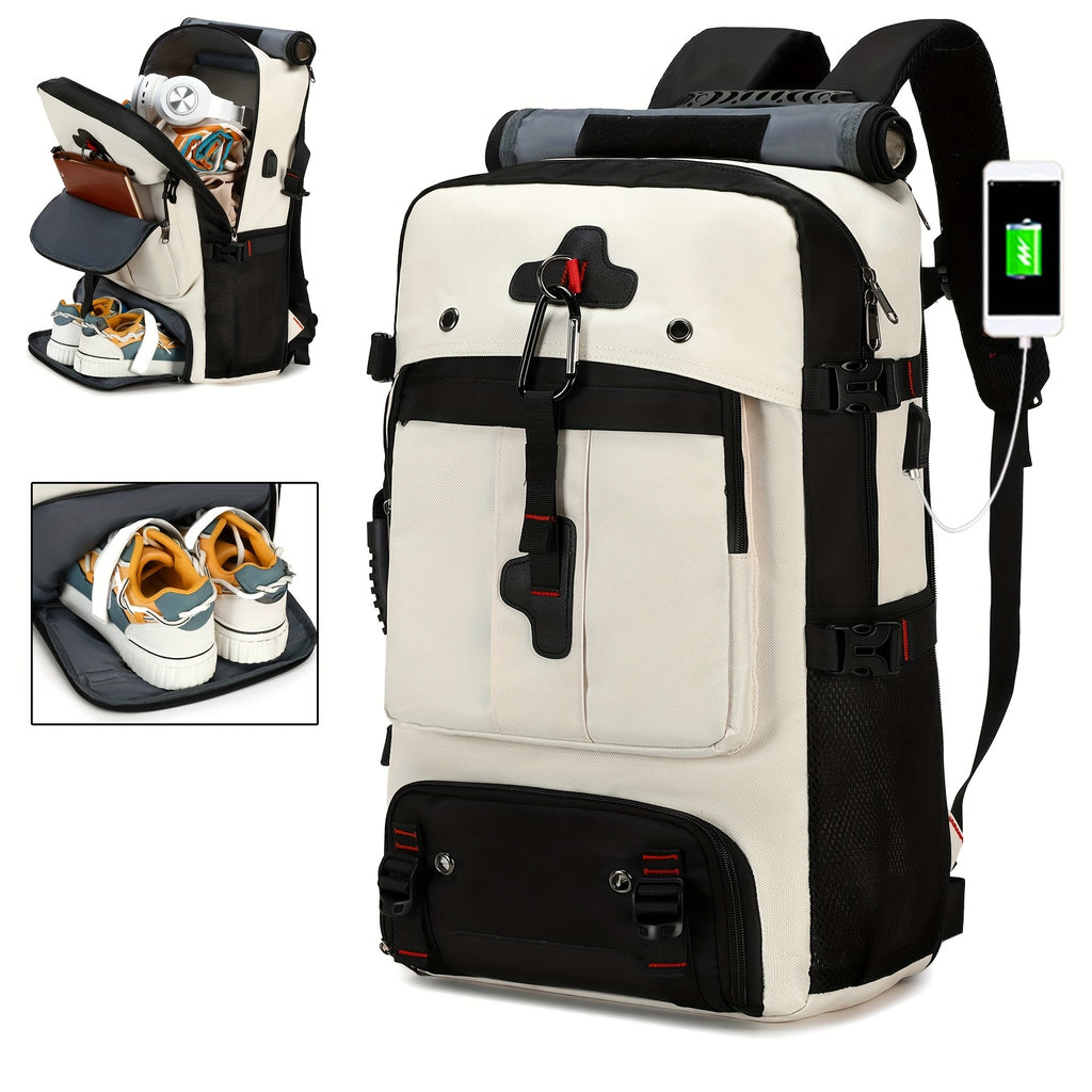 Travel Backpack, With Shoe Compartment, Casual Luggage Bag, Computer Backpack,