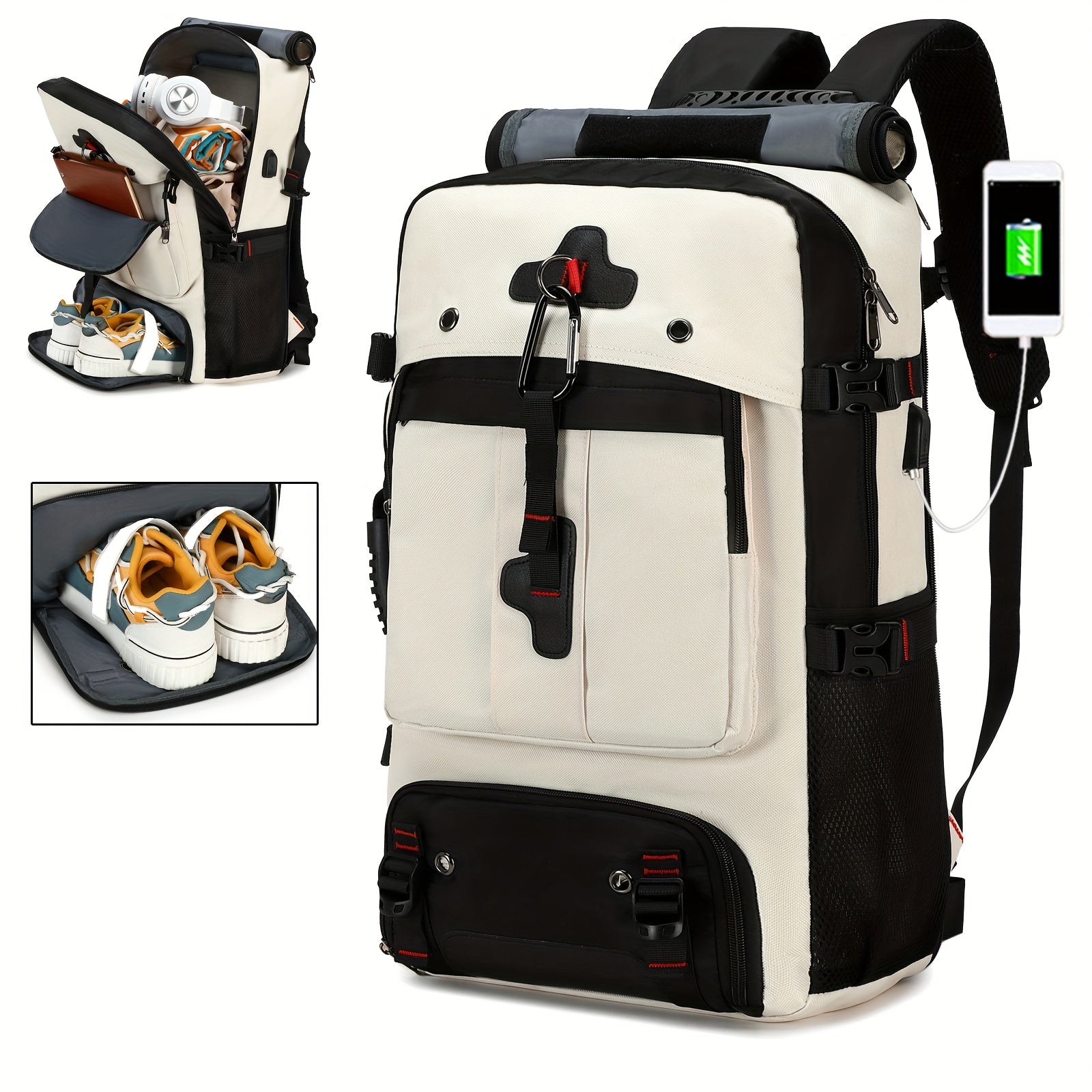 Travel Backpack, With Shoe Compartment, Casual Luggage Bag, Computer Backpack,